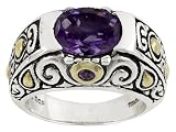 2.31CTW AMETHYST STERLING SILVER 18KT OVER STERLING SILVER RING