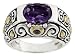 2.31CTW AMETHYST STERLING SILVER 18KT OVER STERLING SILVER RING