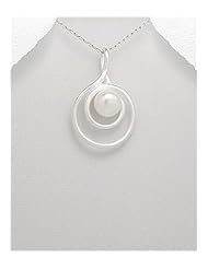 Fresh Water Pearls Pendant Necklace In 92.5 Sterling Silver