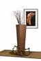Diamond Sofa Accent Flower Floor Vase, Light Walnut