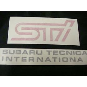 "STI" Racing Decal Sticker (New) Pink/Black