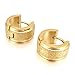 Men's Stainless Steel Stud Hoop huggie Earrings Gold Charm Elegant Matte