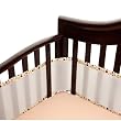 Breathablebaby Breathable Safer Bumper, Ecru/Brown Bubbles