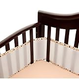 Breathablebaby Breathable Safer Bumper, Ecru/Brown Bubbles