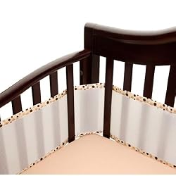Breathablebaby Breathable Safer Bumper, Ecru/Brown Bubbles