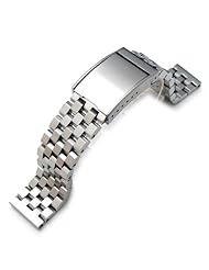 20mm Super Engineer II Solid Stainless Steel seatbelt Watch Band, Brushed