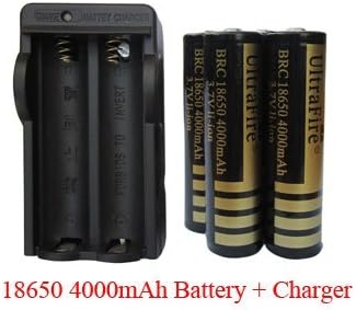4pcs Ultrafire 18650 4000 mAh 3.7V Li-ion Rechargeable Battery + 1pcs charger Combo