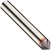 Niagara Cutter CM490 Carbide Chamfering Mill, TiAlN Coated, 4 Flutes, 90 Degree Chamfer End, 1/8" Cut Cutting Length, 1/4" Diameter