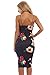 AX Paris Women's Strappy Floral Midi Bodyconblack Dress(Black Multi Flower, Size:4)