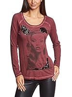 Sublevel Camiseta Manga Larga (Rojo Oscuro)