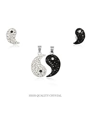 Blue Pearls - Ornament Yin Yang Silver and Presiosa - CRY 8613 T