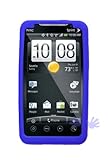 HTC EVO 4G (Sprint) Silicone Soft Protector Skin Case Blue