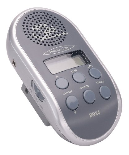 Point  Fahrradradio BR 24 mit PLL-Tuner und MP3-Anschluss, silber