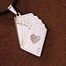 J1052 Designer Inspired Modern Stud Poker Pendant Stainless Steel Hip Pop Necklace fo...