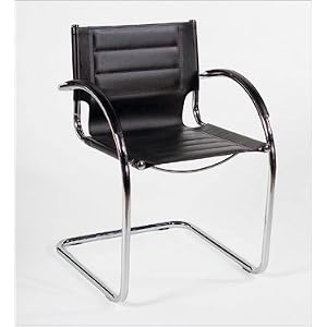 ItalModern 00384 Dante Leather Chair Set of 2- White-Chrome by ItalModern