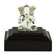 Small Crystal Ganesha Statue on a Wood Finish Base