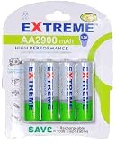 4 x AA (LR6,MN1500, R6) Rechargeables 2900 mAh AA ULTRA HIGH CAPACITY - AN AMAZON TOPSELLER !