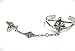 Slave Bracelet in Cross Design with Turquoise Inlay and Black Made in USA