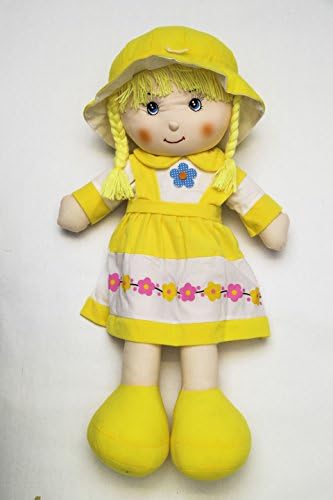 Bright Yellow Lollypop Fabric Doll, 30" tall