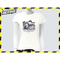Damen T-Shirt Top Gun Tom Cruise Kult Film Shirt weiss E68-Girly