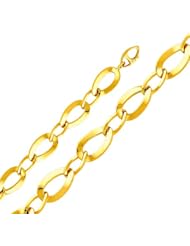 14K Yellow Gold Fancy Bracelet with Lobster Claw Clasp - 7.5" Inches