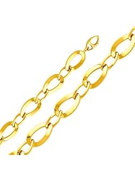 14K Yellow Gold Fancy Bracelet with Lobster Claw Clasp - 7.5" Inches