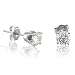 14k White Gold Round Brilliant Cut Diamond Stud Earrings (H-I, I1, 0.20 carat)