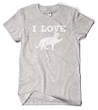 Cybertela I love Cats Men's T-shirt (Light Gray, Large)