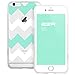 ESR iPhone 6 Plus, iPhone 6 Plus Case, Hybrid Case [One Piece] Soft TPU Bumper +Hard PC Back Cover Protective Case [Slim Fit ] for 5.5 inches iPhone 6s Plus /6 Plus (Mint Green Chevron)