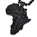 BestDealUSA Fashion Wooden Map Africa Piece Pendant Rosary Bead Chain Necklace Gift