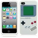 GAMEBOY AUFDRUCK SILIKON SKIN CASE SCHUTZHÜLLE FÜR IPHONE 4 IN WEIß