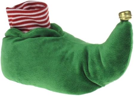 Capelli New York Soft Boa Elf Kids Slipper Bootie With Striped Cuff & Bell