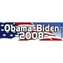 Obama & Biden 2008 - Presidential Election Bumper Stickers (Medium 10x2.8 in.)