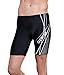 Showtime Men's Polyester Splice Swimsuit Jammer, Black, Small