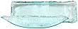 Spanish Recycled Textured Glass Large Crescent Bowl 21"x7"x3.75"H