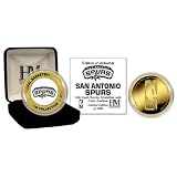 San Antonio Spurs 24KT Gold and Color Team Logo Coin