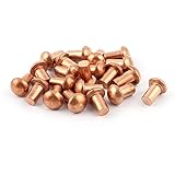 uxcell 　銅　丸い　ソリッド　リベット　ファスナー　20 個　13/32" L シャンク