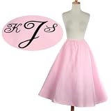 Hey Viv! 50s Style Pink Felt Circle Skirt with Monogram