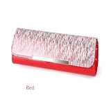 LadyGirl Vogue Simple Party Clutch Bag, Prom Evening Handbag, Gift Ideas--Colors Various, Price/Piece -RED