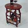 11 Bottle Mahogany Wine Rack with Table Platform - Apachi
