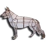 49in German Shepherd Topiary Frame
