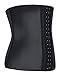 Camellias Women Classic 3 Hooks Latex Waist Trainer Corset For Weight Loss Waist Cincher Body Shaper Slimmer Tummy Control Shapewear Black Plus Size,SZ1988-3-Black-4XL