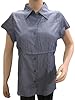 Grey Shirt for Women, Hippie Boho Summer Cotton Tunic Top Gypsy Blouse Small Size