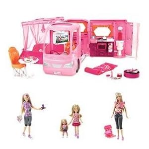 Barbie Glamour Camper - Exclusive Set with 4 Dolls