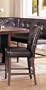 Set of 2 24"H Parson Counter Height Stools Dark Brown Finish
