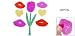 Rose Lip Heart Pattern Window Gel Art Clings Sticker Decor Rose Lip Heart Pattern Window Gel Art Clings Sticker Decor