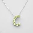 Necklace With 2.15ctw Genuine Peridots Crafted in 925 Sterling silver Length 16in