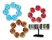 Milanese Art Glass Disc Stretch Bracelet