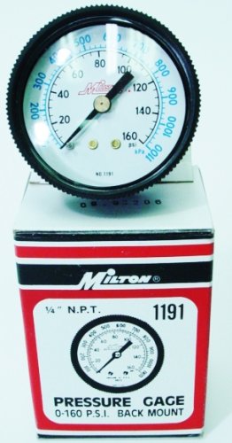 Milton Air Pressure Gauge - 1/4in, 160 PSI