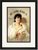 Black Framed/Matted Print 17x23, New Lebanon Brewing Company